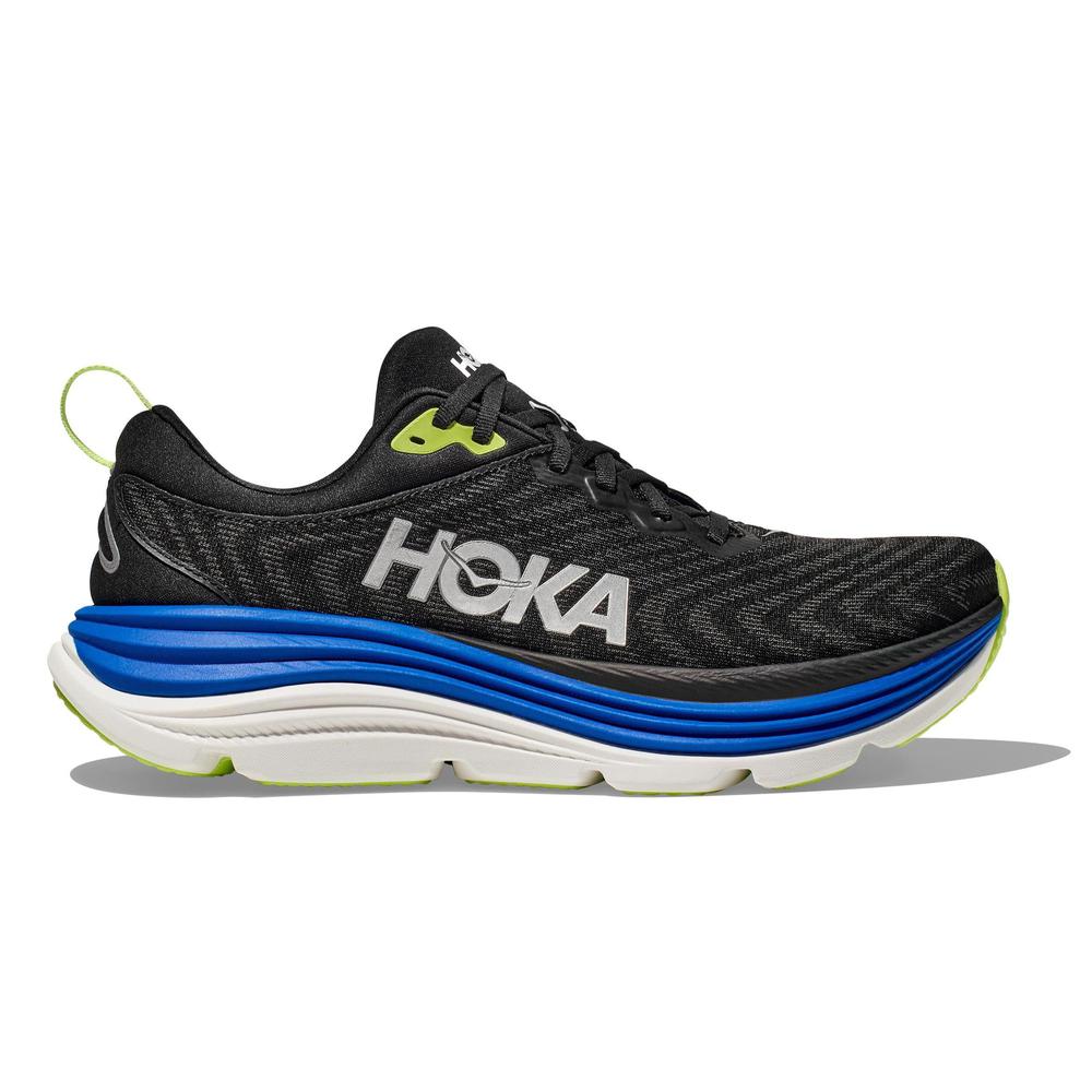 Hoka Men's Gaviota 5 Running Shoes- Black/ Electric Cobalt