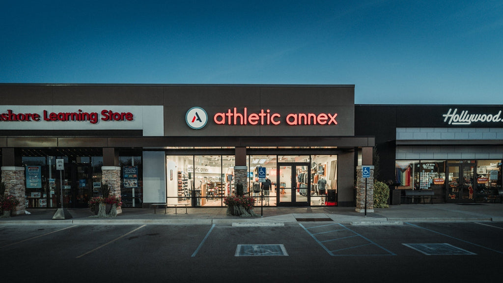 Athletic Annex Storefront at Dusk