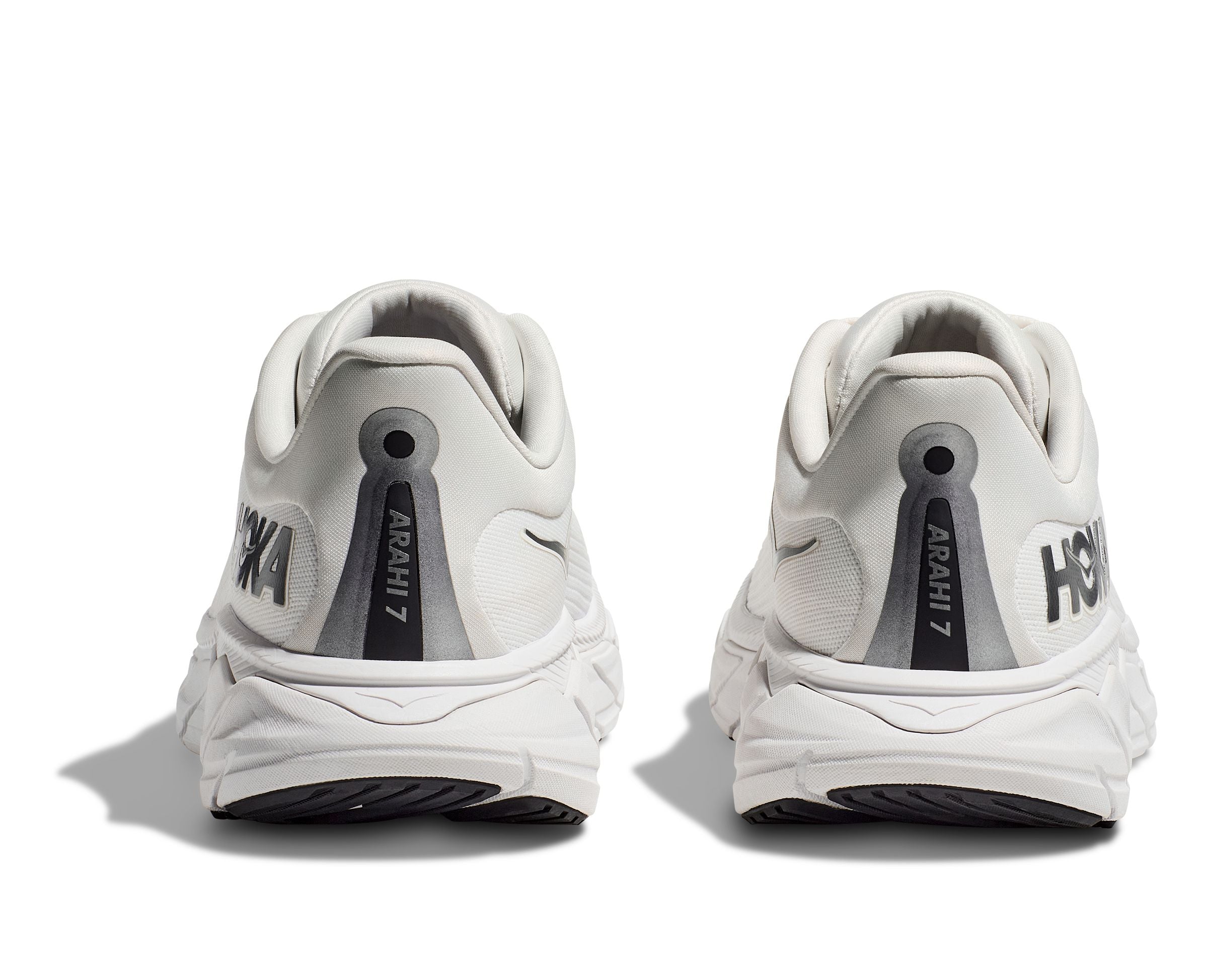 アロー ダイナミック / ホワイト HOKA Arahi 7 | Blanc de Blanc/Steel Wool | Men's Stability Running