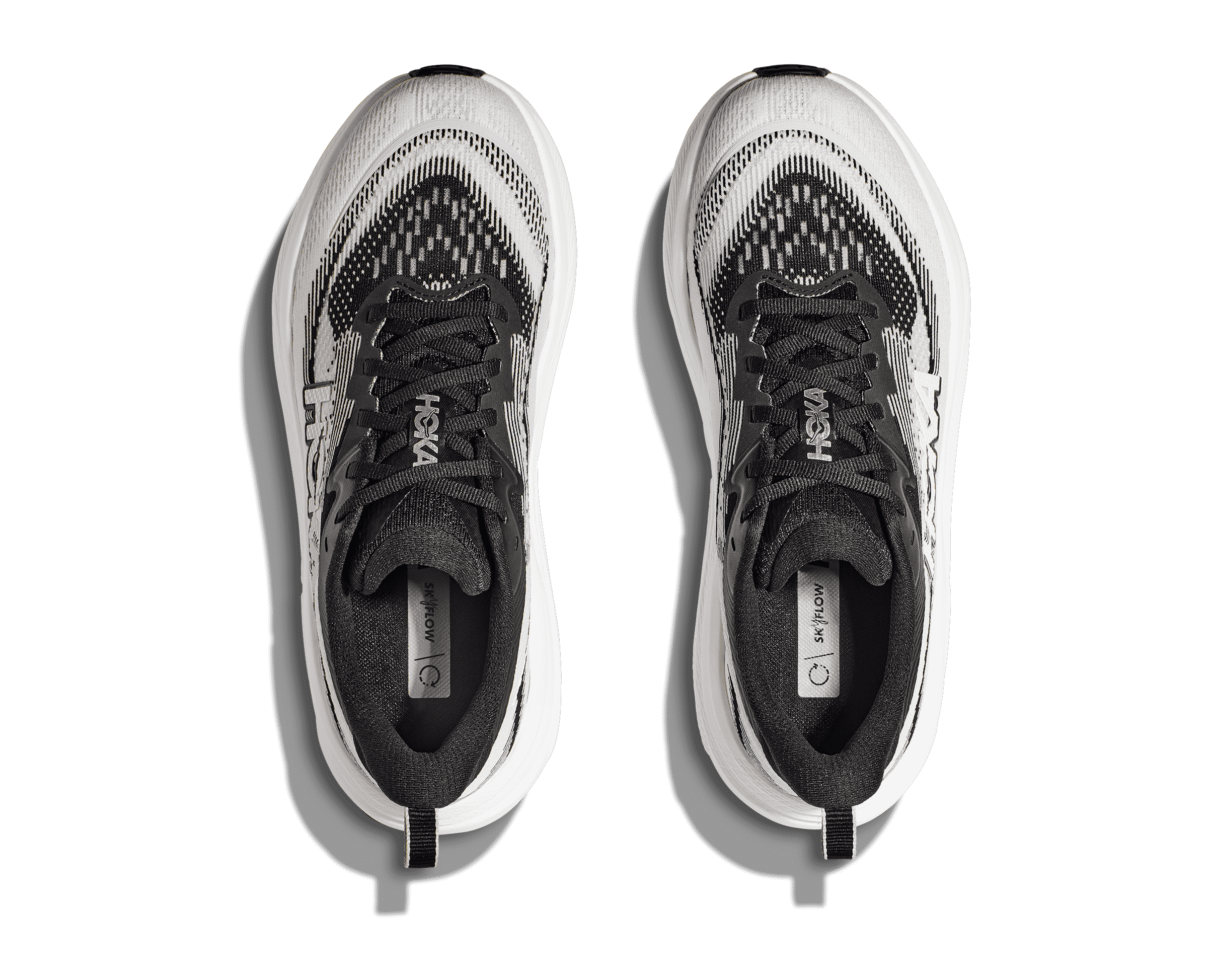 NEW HOKA men\'s skyflow running shoes in black/white HOKA Women main image 3