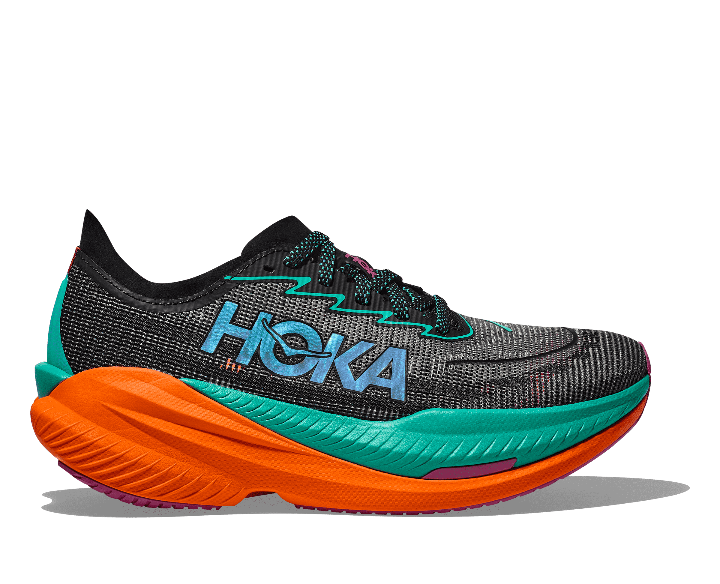 Hoka Mach X 2 Running Shoes Mens 9.5D Coral Blue Lightweight Performance Sneaker Hoka Mach X 2 | Men main image 4