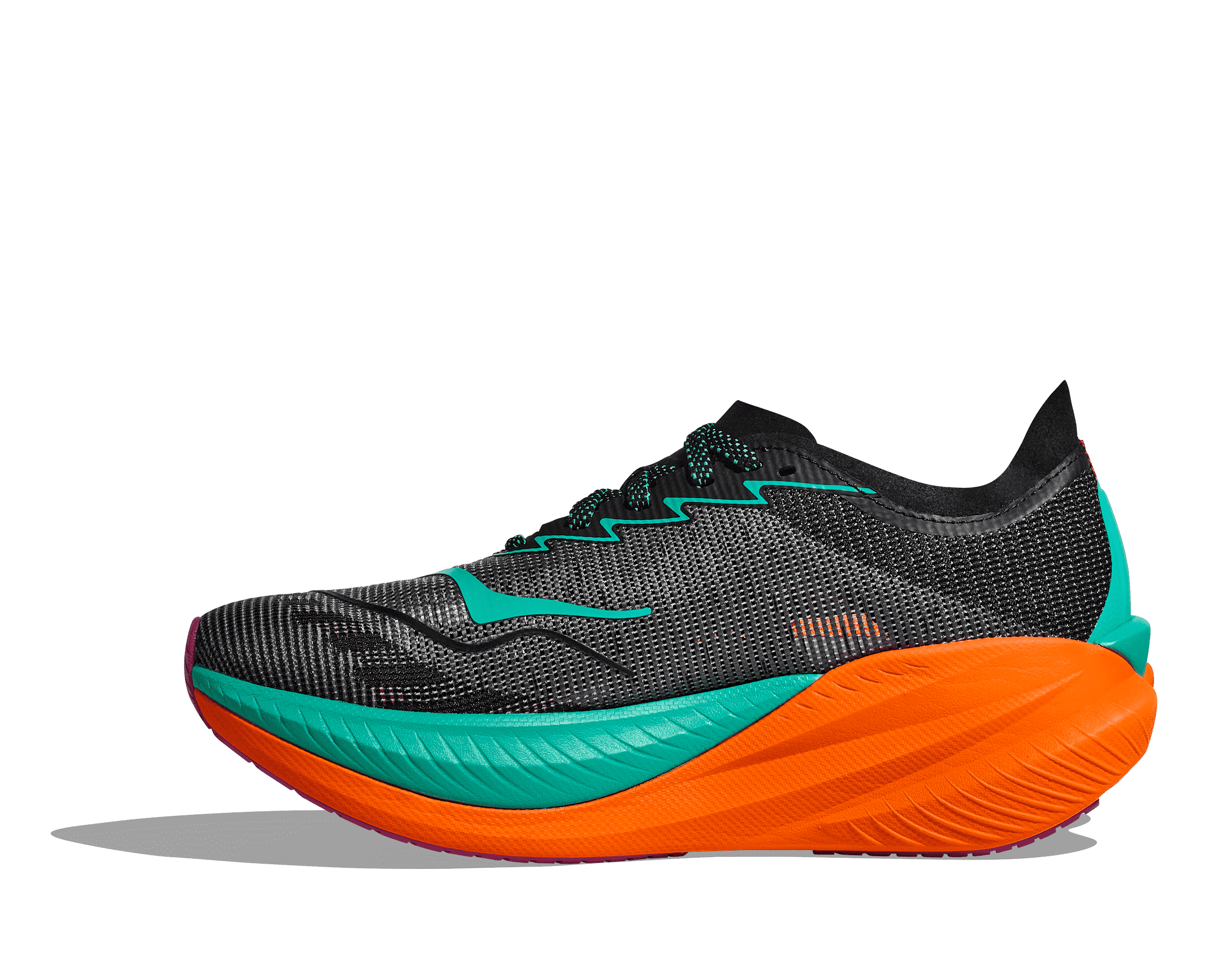 Hoka Mach X 2 Running Shoes Mens 9.5D Coral Blue Lightweight Performance Sneaker Hoka One Mach X 2, Men main image 4