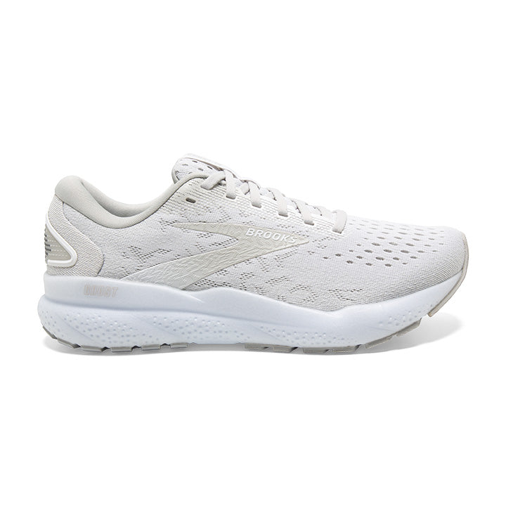 Ghost 16 Brooks - White/White/Grey | Women Brooks Shoes – Athletic Annex