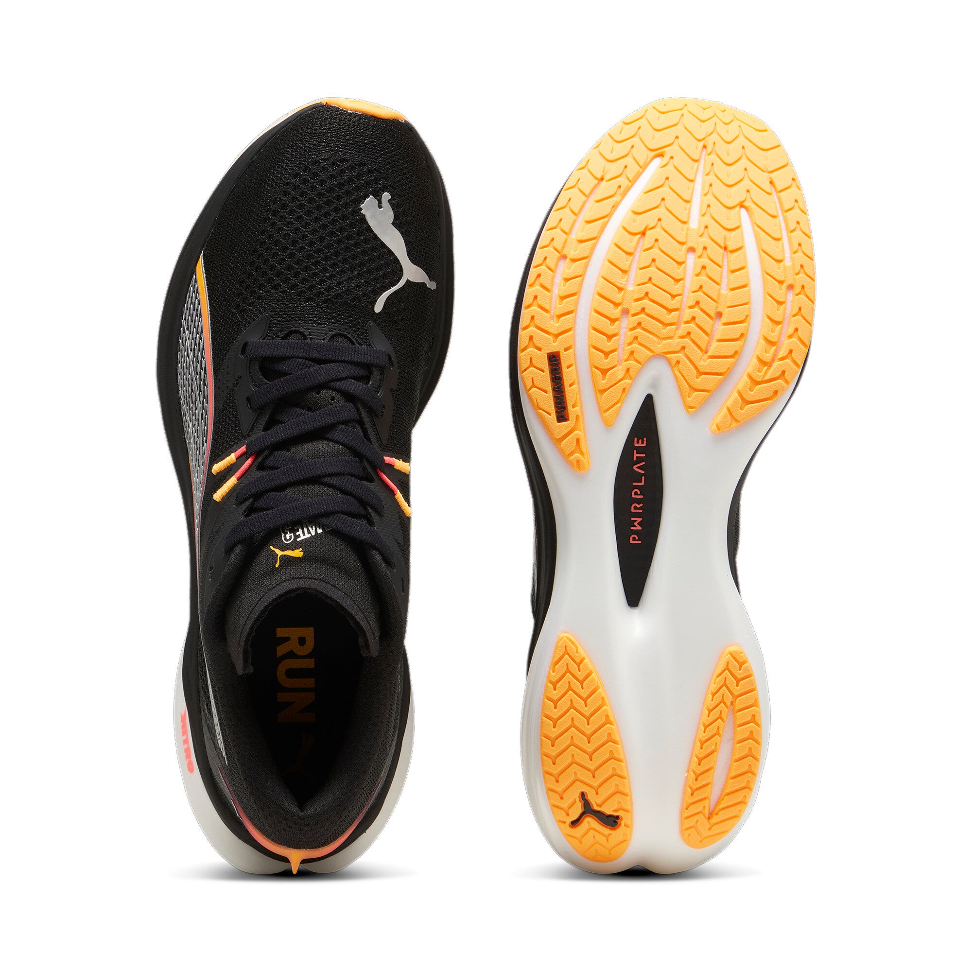 Puma Deviate Nitro 3 | Puma Black/Sunset Glow/Sun Stream| Men's