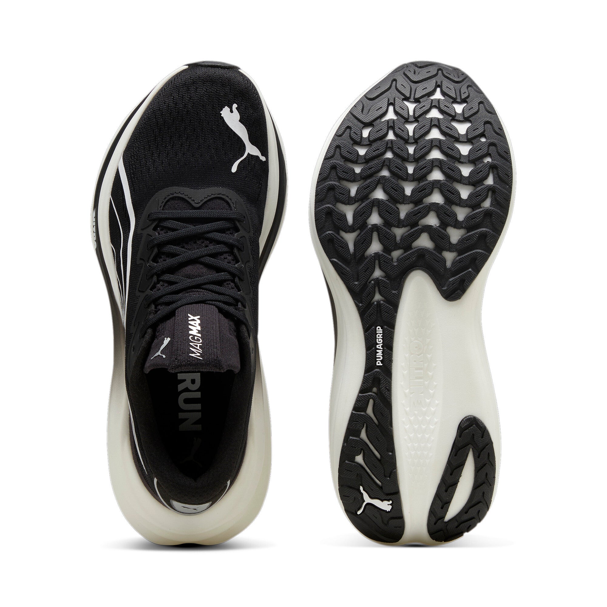 Puma MagMax Nitro | Black/White | Men's High-Cushion Running