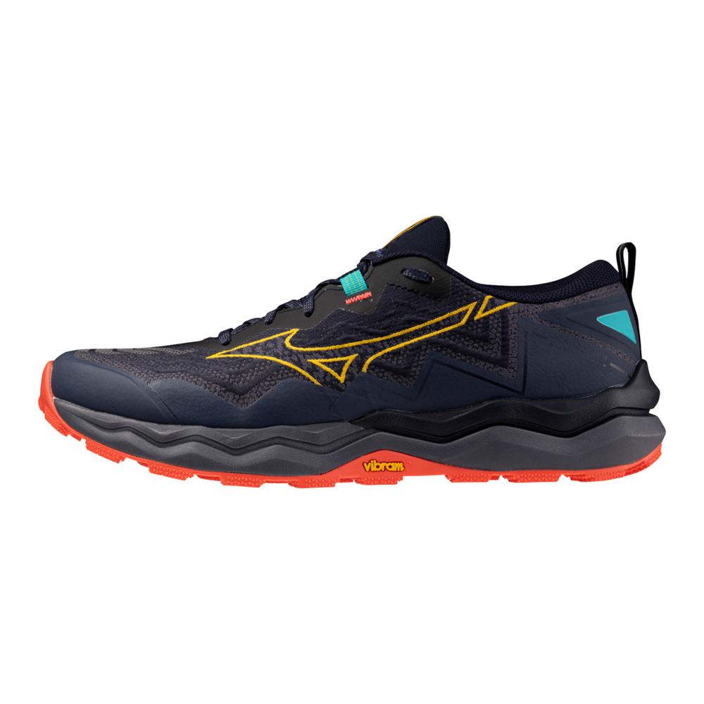 Mizuno Wave Daichi 9 | Baritone Blue/Citrus | Men's Trail Running