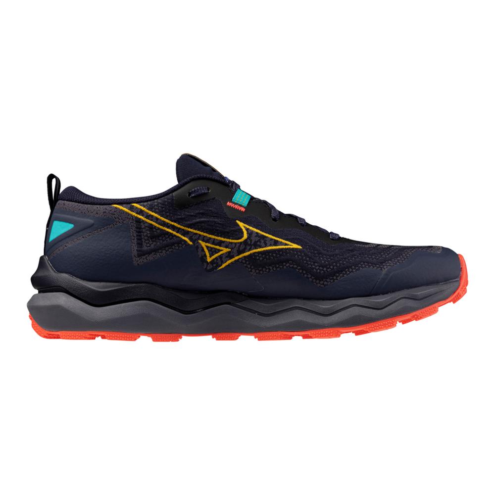 【1019】モイスティーヌ2点 Mizuno Wave Daichi 9 | Baritone Blue/Citrus | Men's Trail Running