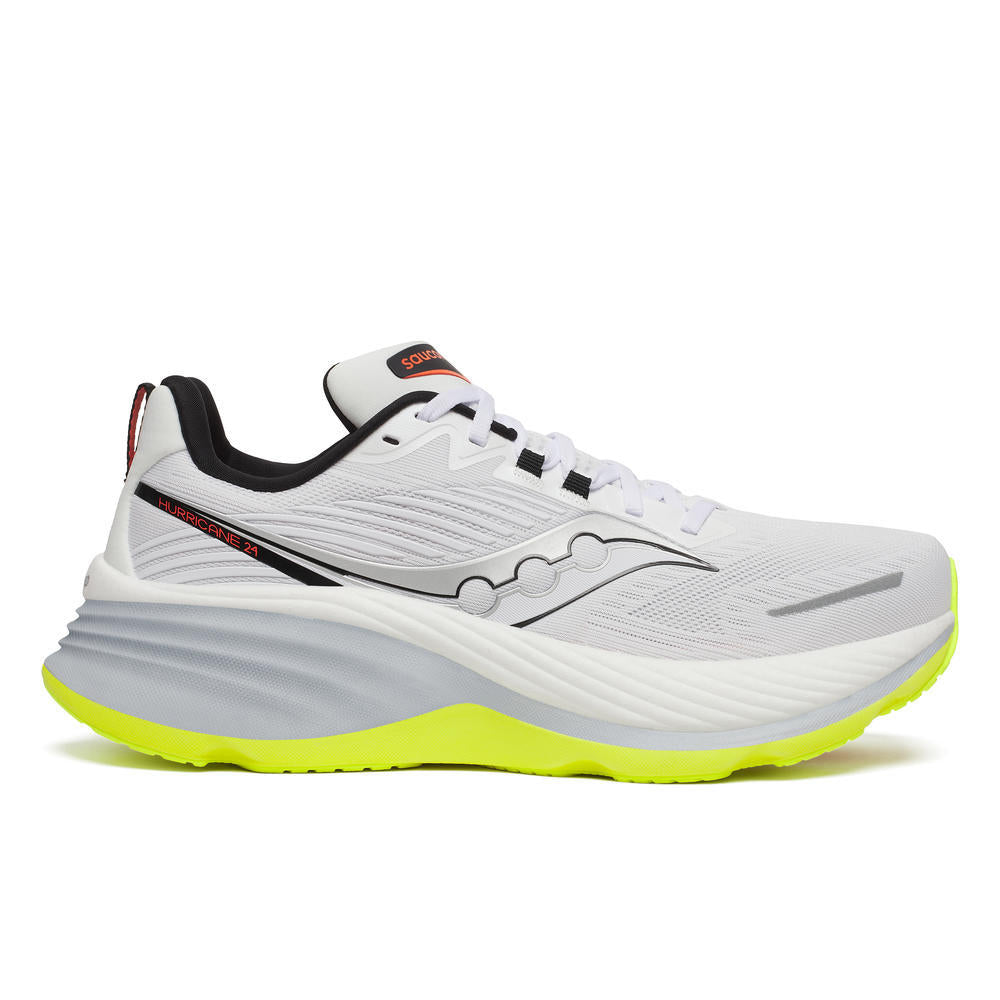 Saucony Hurricane 24 Men's Running Shoes White/Black