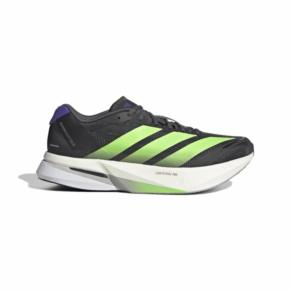 ADIDAS Men's AdiZero Boston 13 - Core Black/Lime Burst/Energy Ink - JQ1670