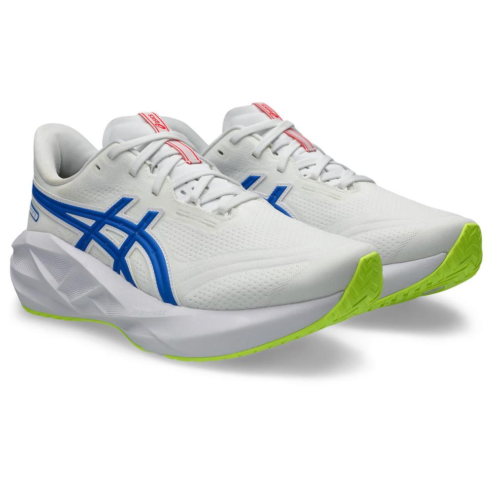 Asics Novablast 5 | White/Tuna Blue | Men's Neutral Running Shoes