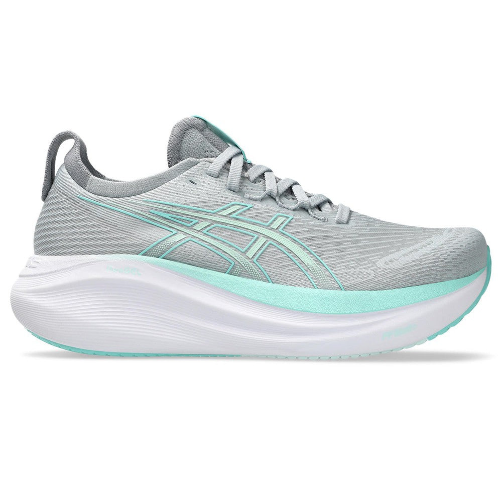 ASICS Women's Gel-Nimbus 27 - Piedmont Grey/Illuminate Mint - 1012B753-020