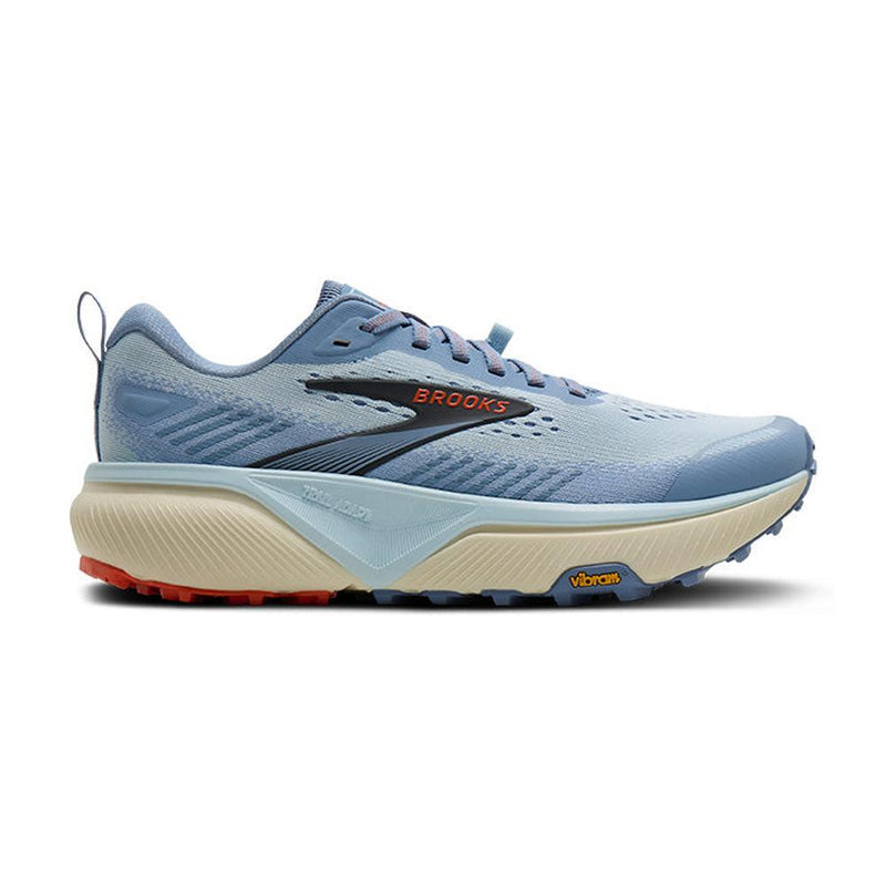 1204781B431 | right | Image of Brooks Women's Cascadia 20 shoe in Nantucket / Blue / Tigerlily