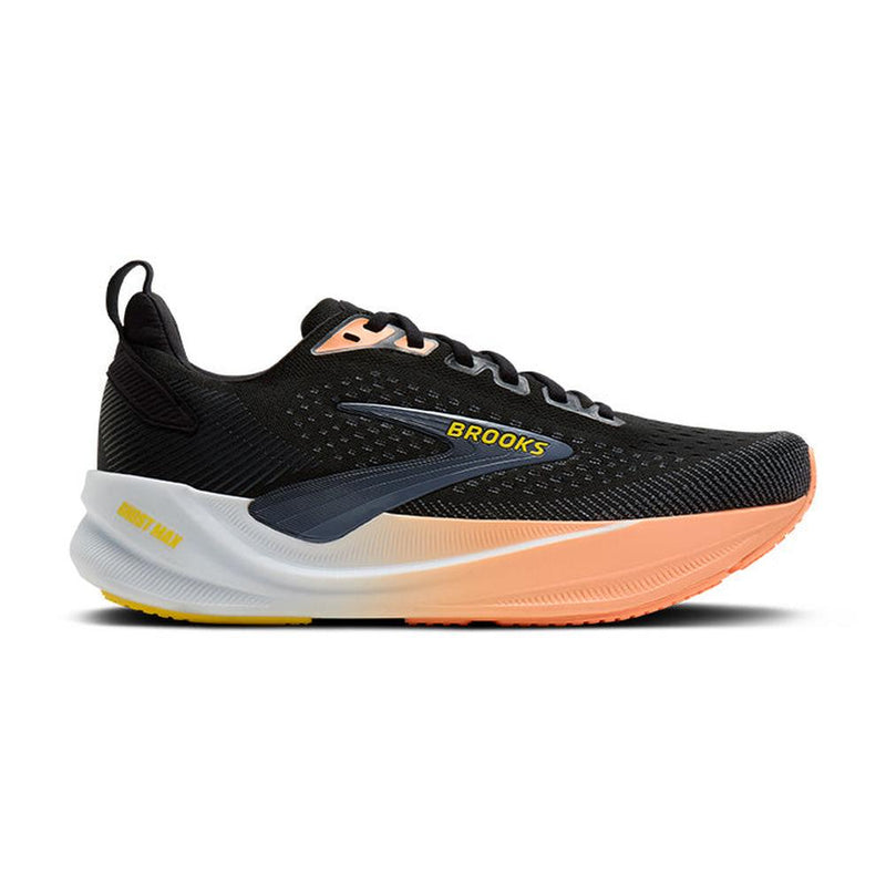 1204851B026 | right | Image of Brooks Women's Ghost Max 4 shoe in Black / Folkstone / Cyber Peach