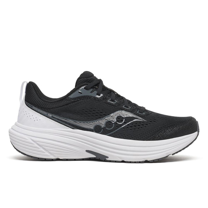 S101921-1001 | right | Image of Saucony Men's Cohesion 19 shoe in Black / White