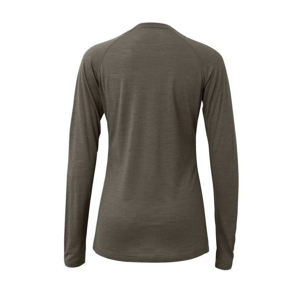 ATHLETIC ANNEX W Merino Long Sleeve -, Smokey Olive - WMLS-115