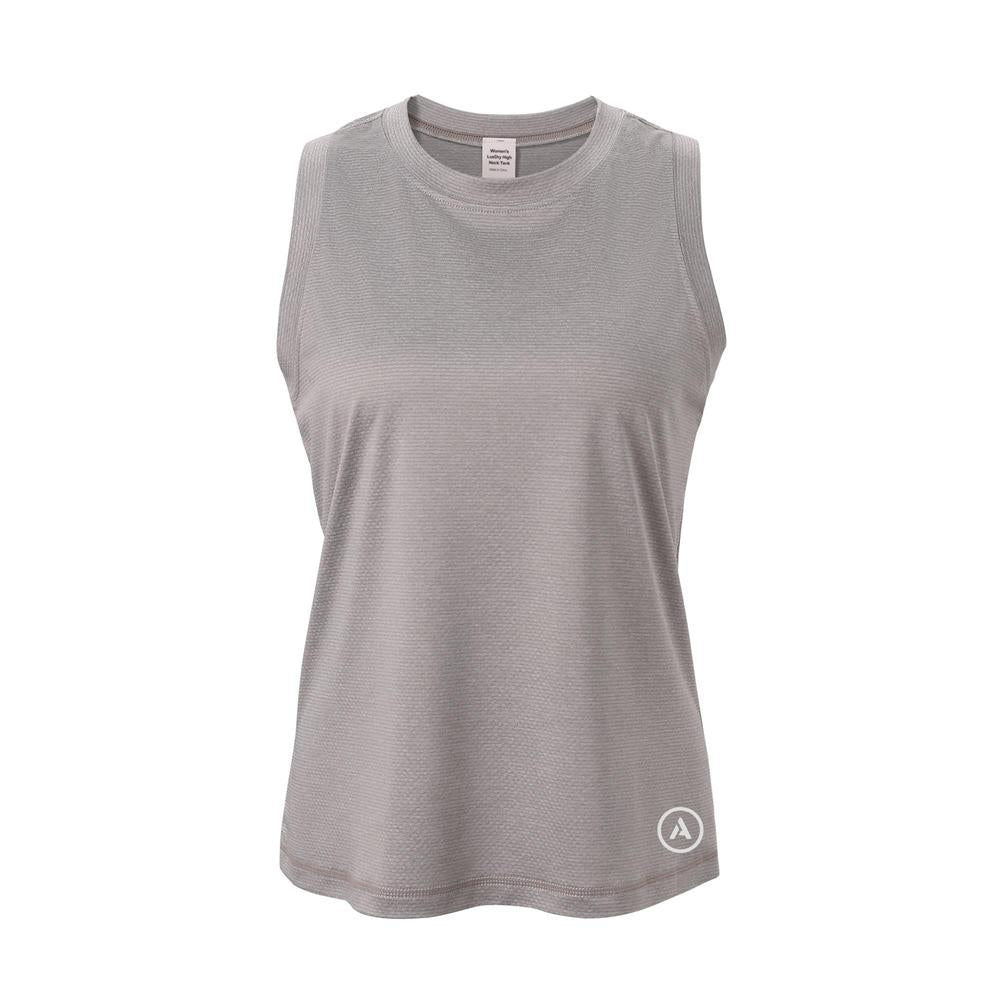 ATHLETIC ANNEX Women's LuxDry High Neck Tank - Ultimate Gray - WLHNT-112