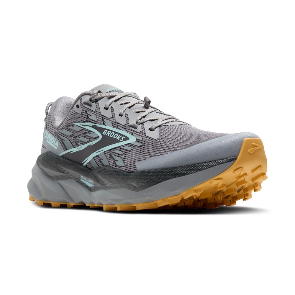 Brooks Cascadia 19 | Alloy/Ebony/Orange | Men's Trail Running and
