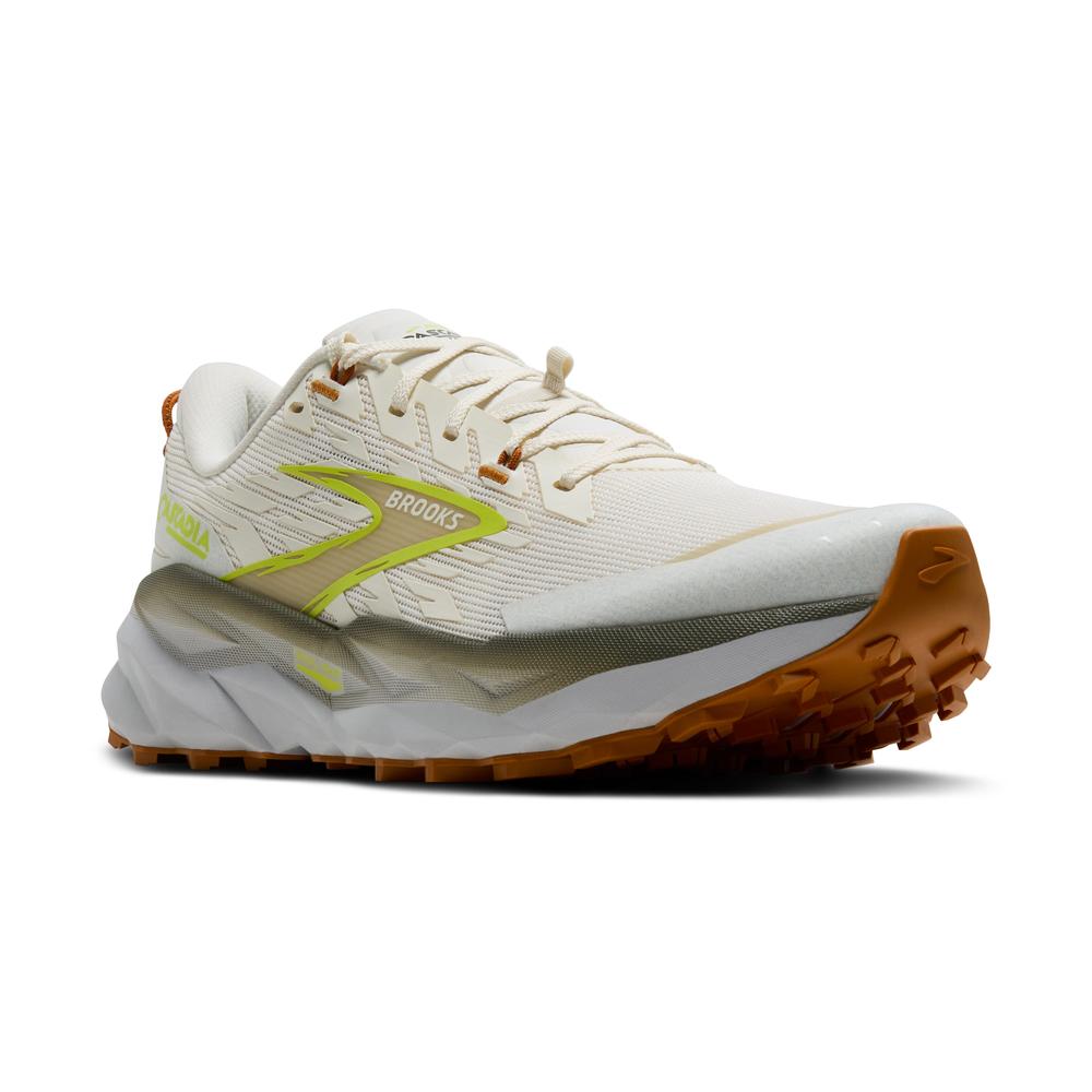 Brooks Cascadia 19 | Coconut/Olive/Ginger | Men's Trail Running