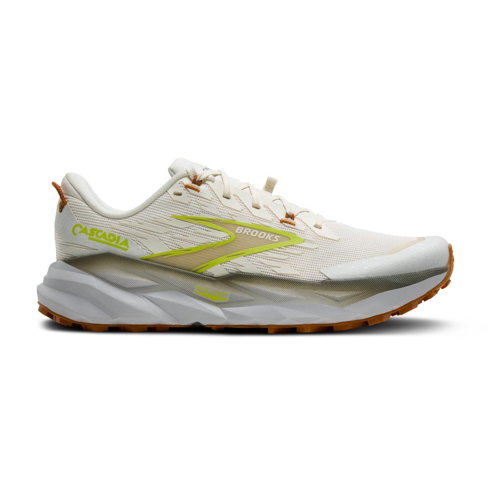 くらら Brooks Cascadia 19 | Coconut/Olive/Ginger | Men's Trail Running