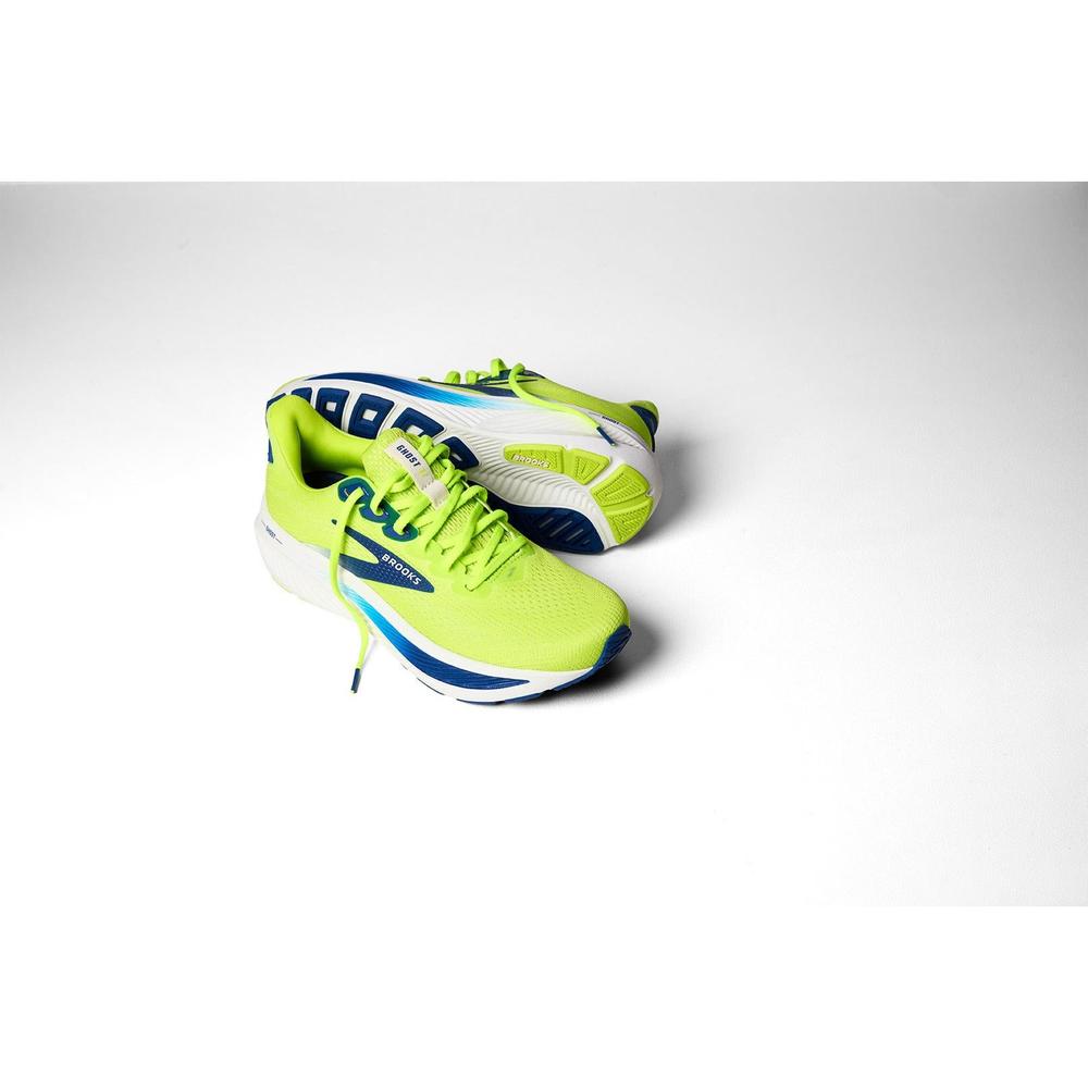 Brooks Ghost 17 | Acid Lime/Navy/White | Men display picture 2