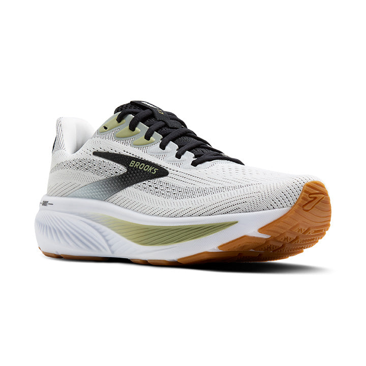 Brooks Ghost 17 | White/Black/Tea | Men's Running and Walking Shoe