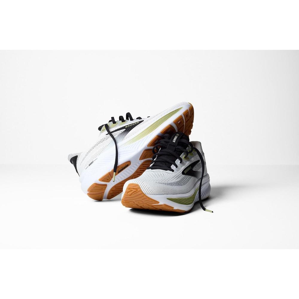 Brooks Ghost 17 | White/Black/Tea | Men's Running and Walking Shoe