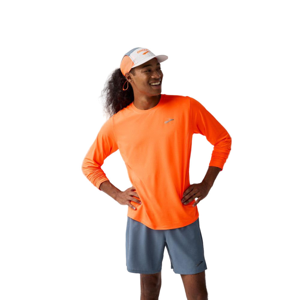 BROOKS Men's Atmosphere Long Sleeve 3.0 Shocking Orange - 211537-896