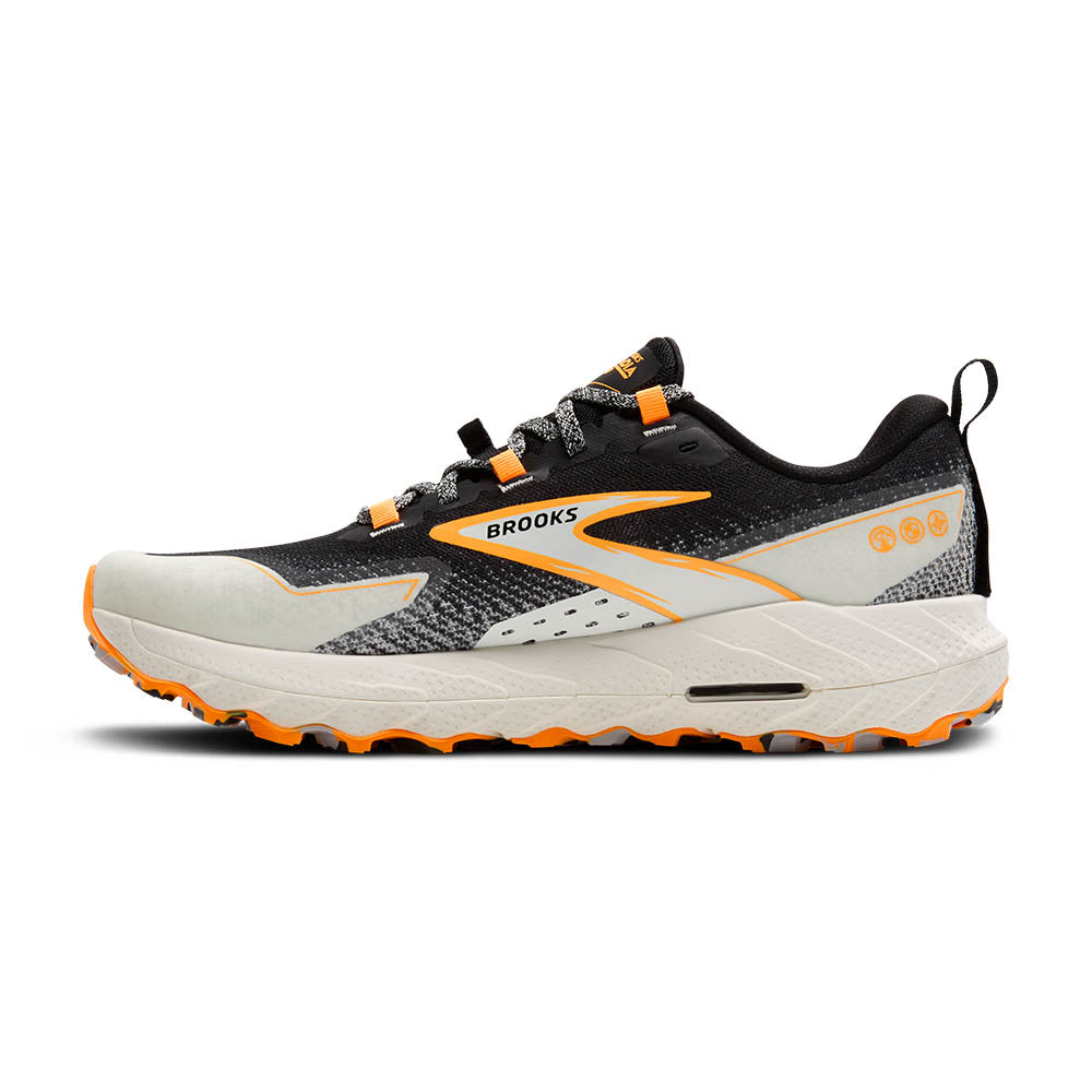 Brooks Cascadia 18 | Black/Blue Wash/Orange | Men's Trail Running