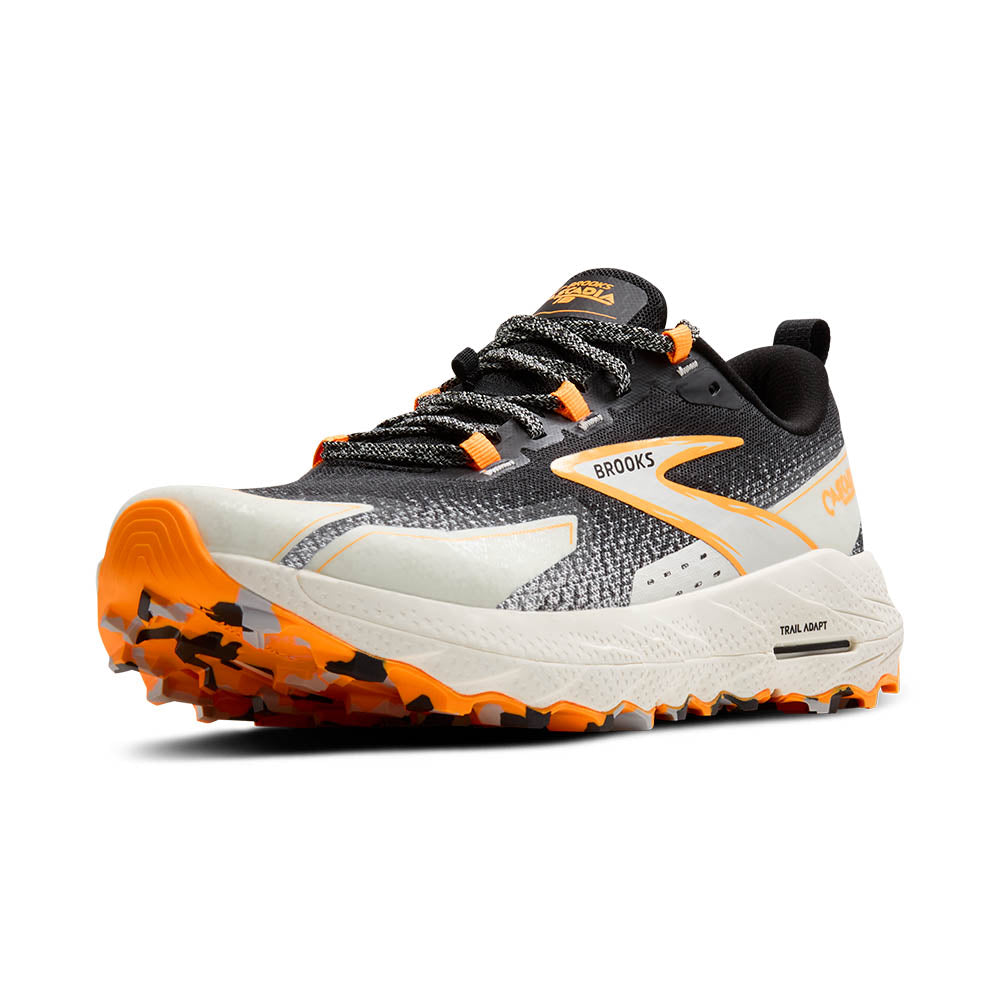 Brooks Cascadia 18 | Black/Blue Wash/Orange | Men's Trail Running