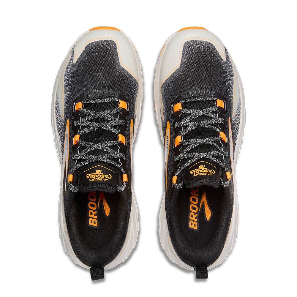 Brooks Cascadia 18 | Black/Blue Wash/Orange | Men's Trail