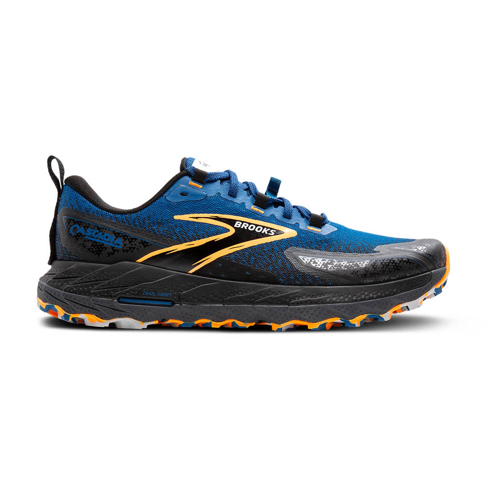 BROOKS Men's Cascadia 18 Blue Sapphire/Black/Orange - 1104261D465