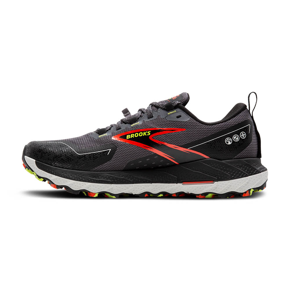 BROOKS Men's Cascadia 18 GTX Blackened Pearl/Black/Tomato - 1104271D016