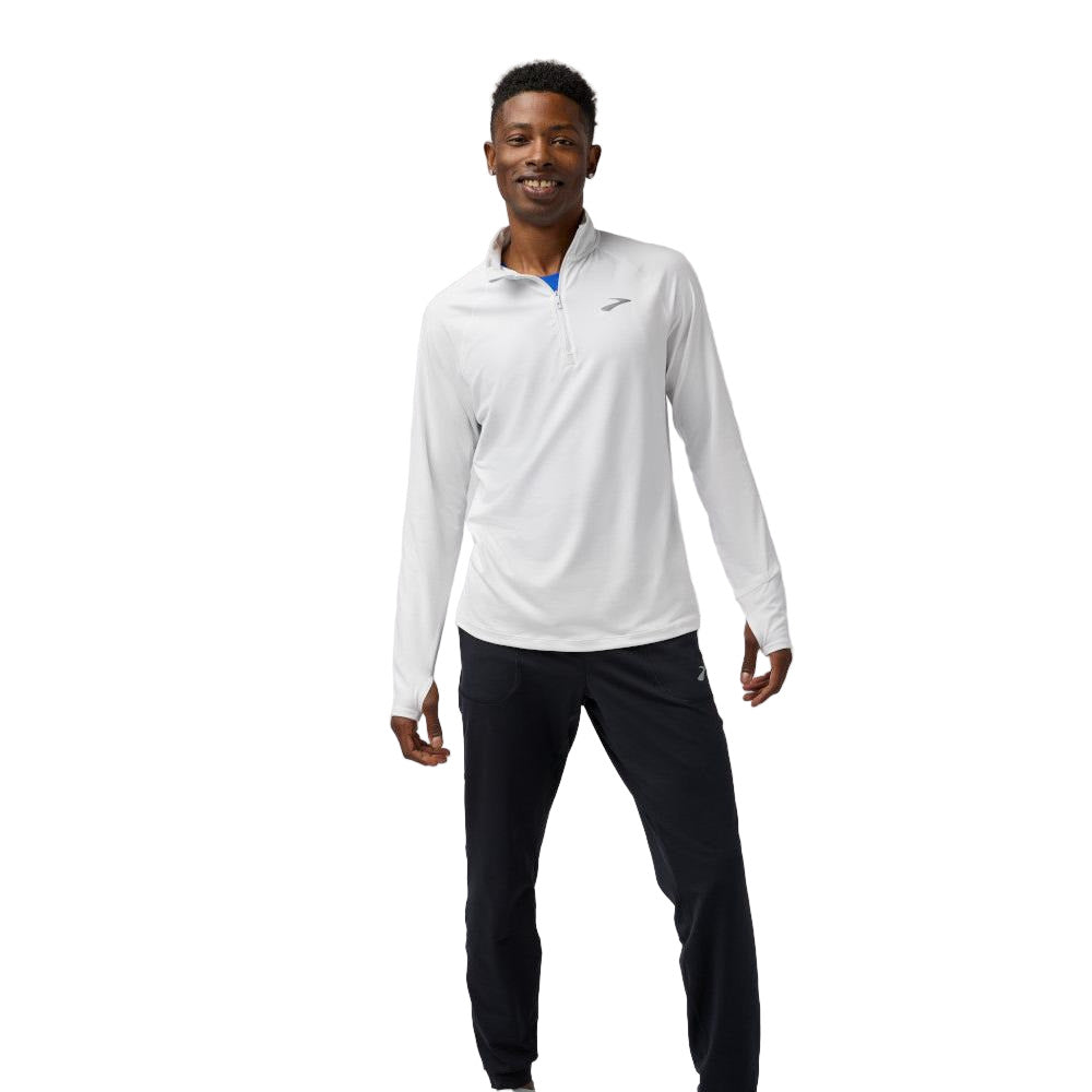 BROOKS Men's Dash 1/4 Zip 3.0 White - 211565-100