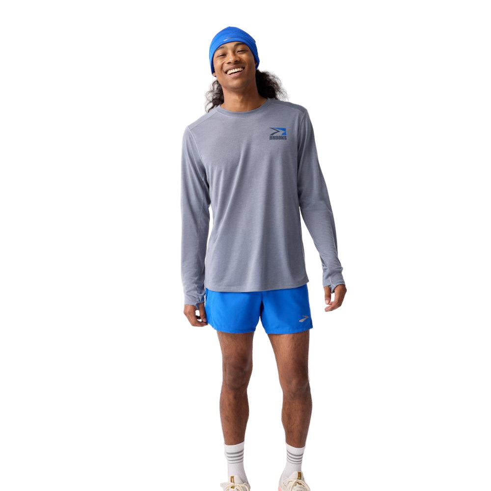 Physical Distance Shirts Brooks Distance Long Sleeve 3.0 | Men's Breathable Long Sleeve Shirt ...