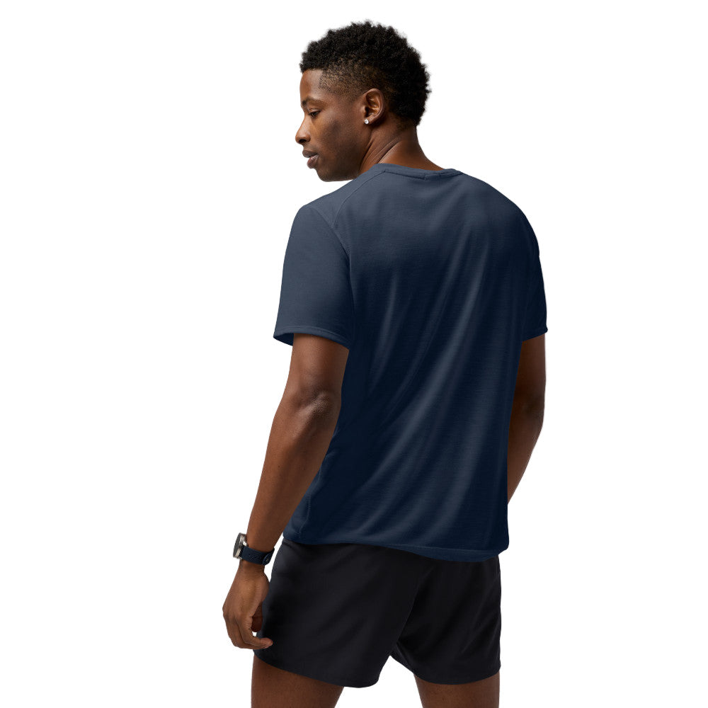BROOKS Men's Distance Short Sleeve 3.0 Blue Nights/BR MUT Logo - 211502-458
