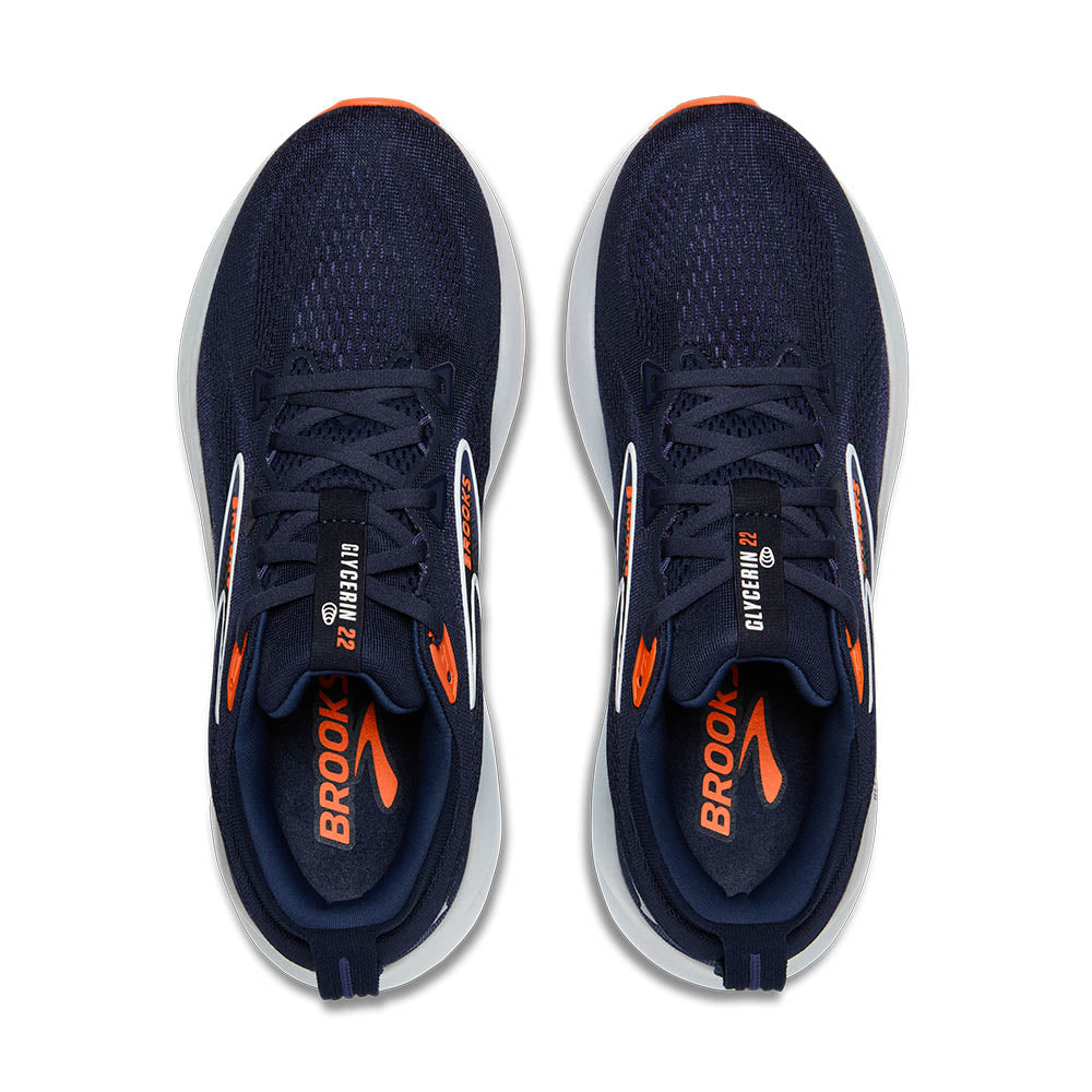 Brooks Glycerin 22 | Peacoat/Blue Ribbon/Orange | Men's High