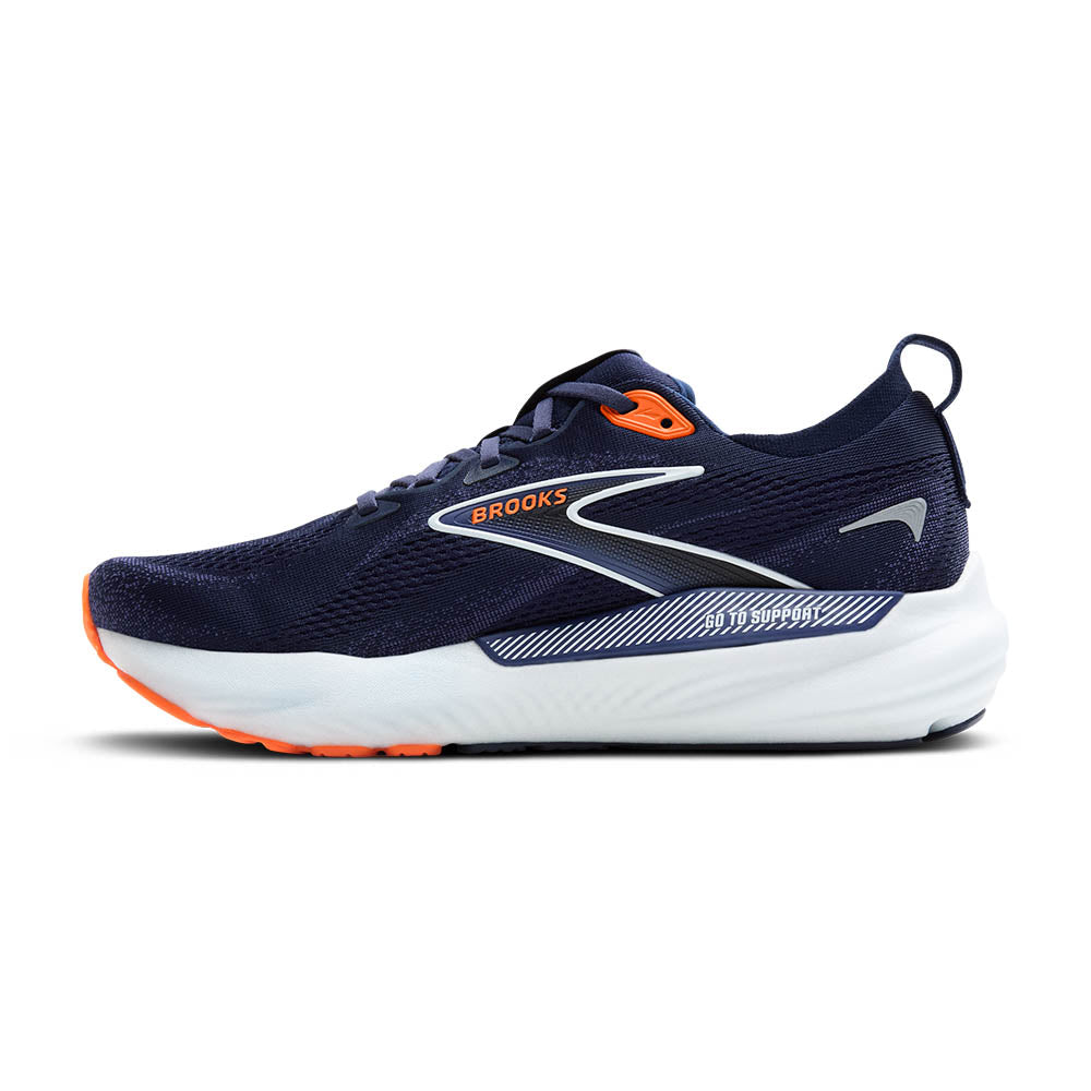 BROOKS Men's Glycerin GTS 22 - Peacoat/Blue Ribbon/Orange - 1104461D494
