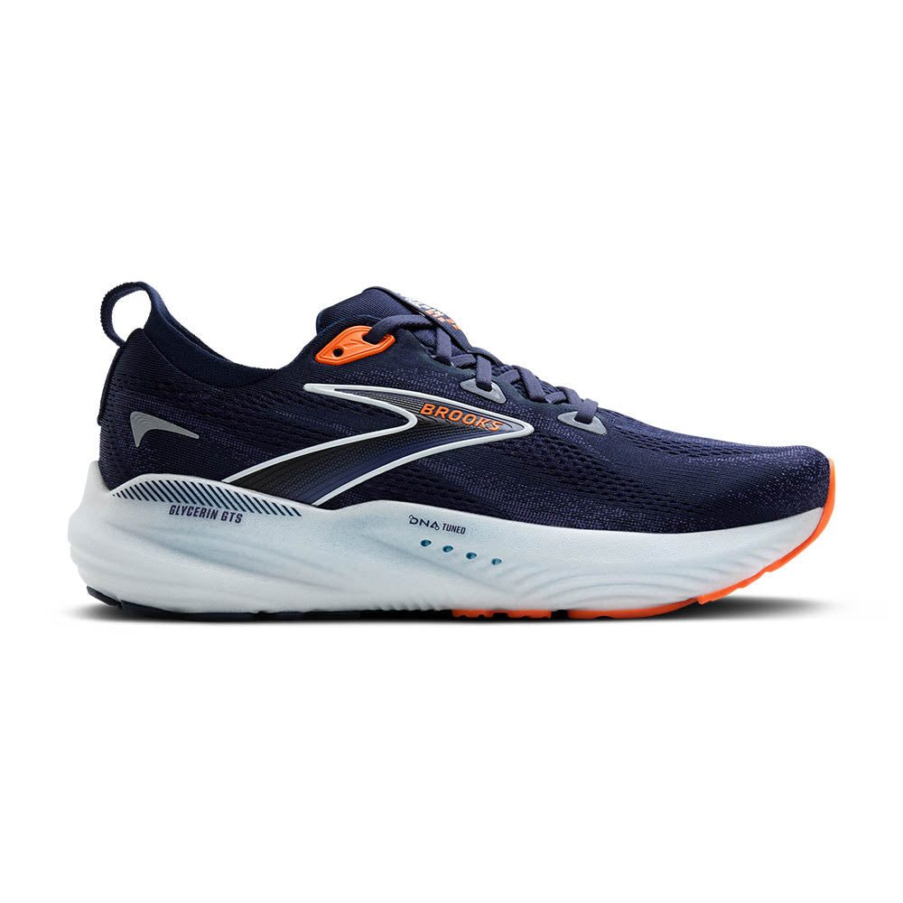 BROOKS Men's Glycerin GTS 22 - Peacoat/Blue Ribbon/Orange - 1104461D494