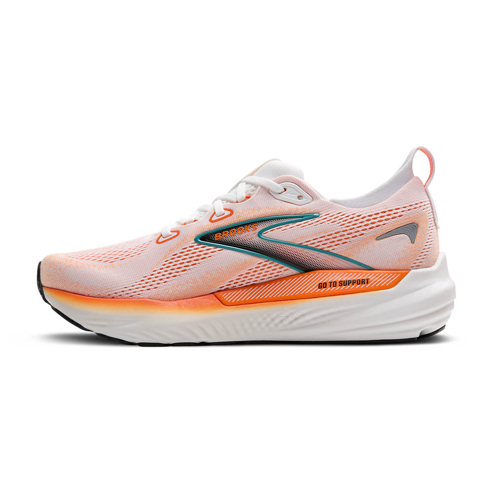 BROOKS Men's Glycerin GTS 22 - White/Orange/Green Blue Slate - 1104461D186