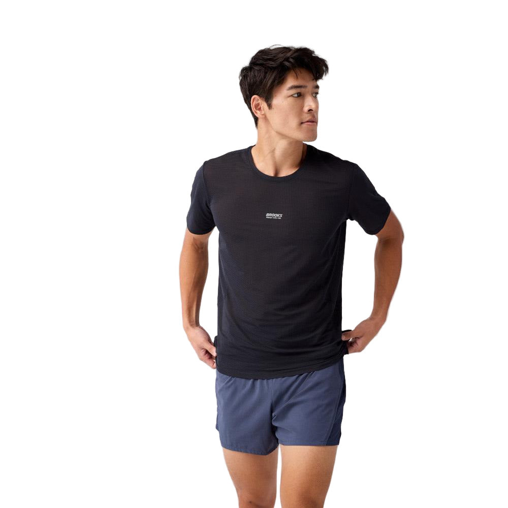 BROOKS Men's High Point Short Sleeve 2.0 Black - 211566-001