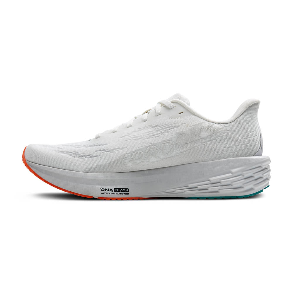BROOKS Men's Launch 11 - White/Oyster/Orange - 1104501D153
