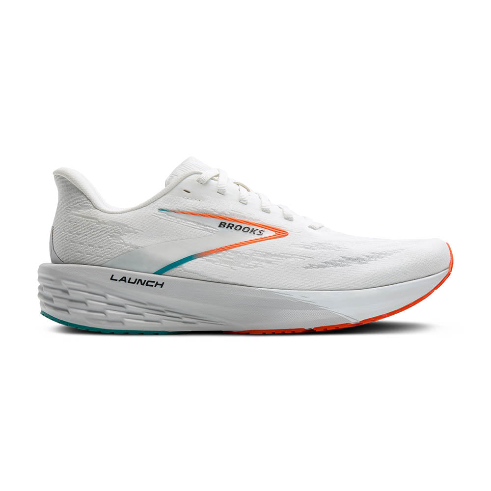 BROOKS Men's Launch 11 - White/Oyster/Orange - 1104501D153