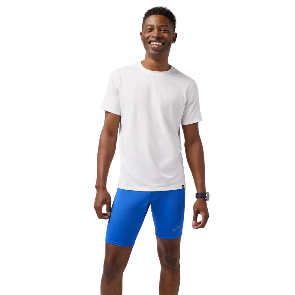 BROOKS Men's Luxe Short Sleeve White - 211498-100