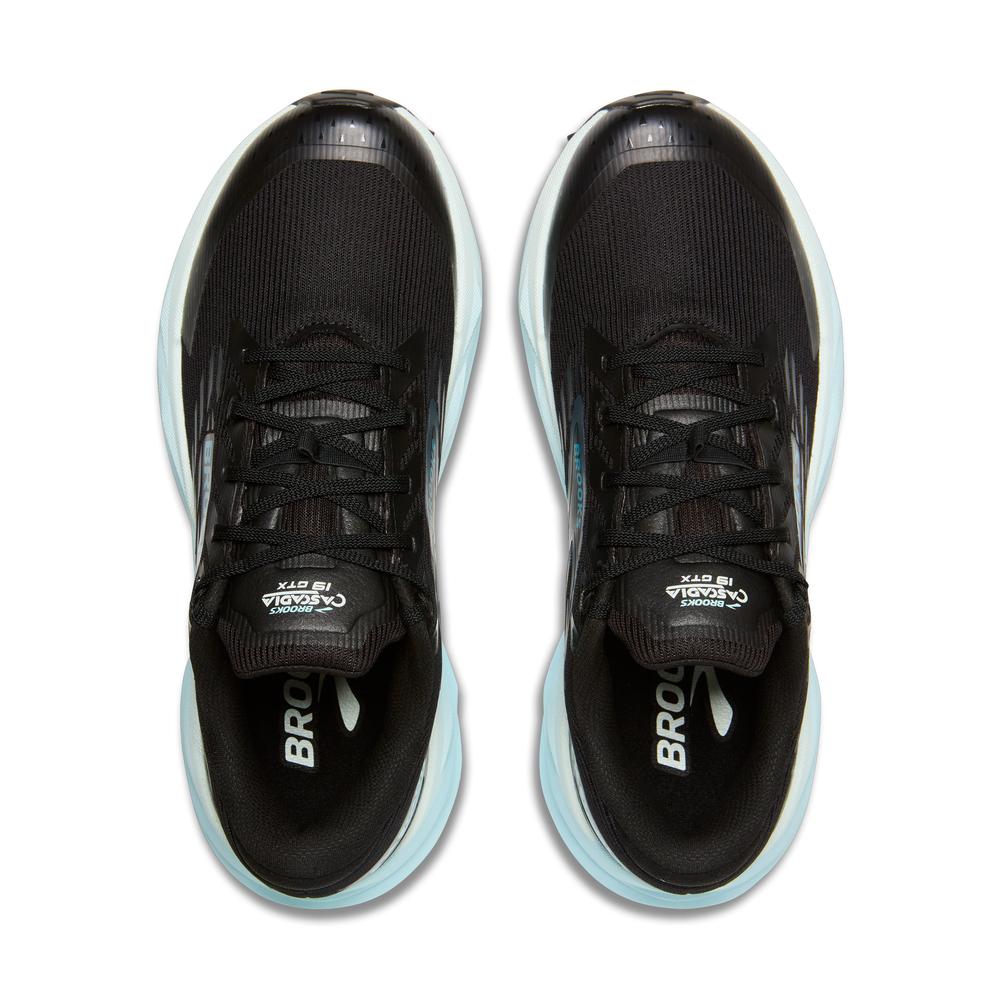 Brooks Cascadia 19 GTX | Black/Ebony/Blue Flower | Women's