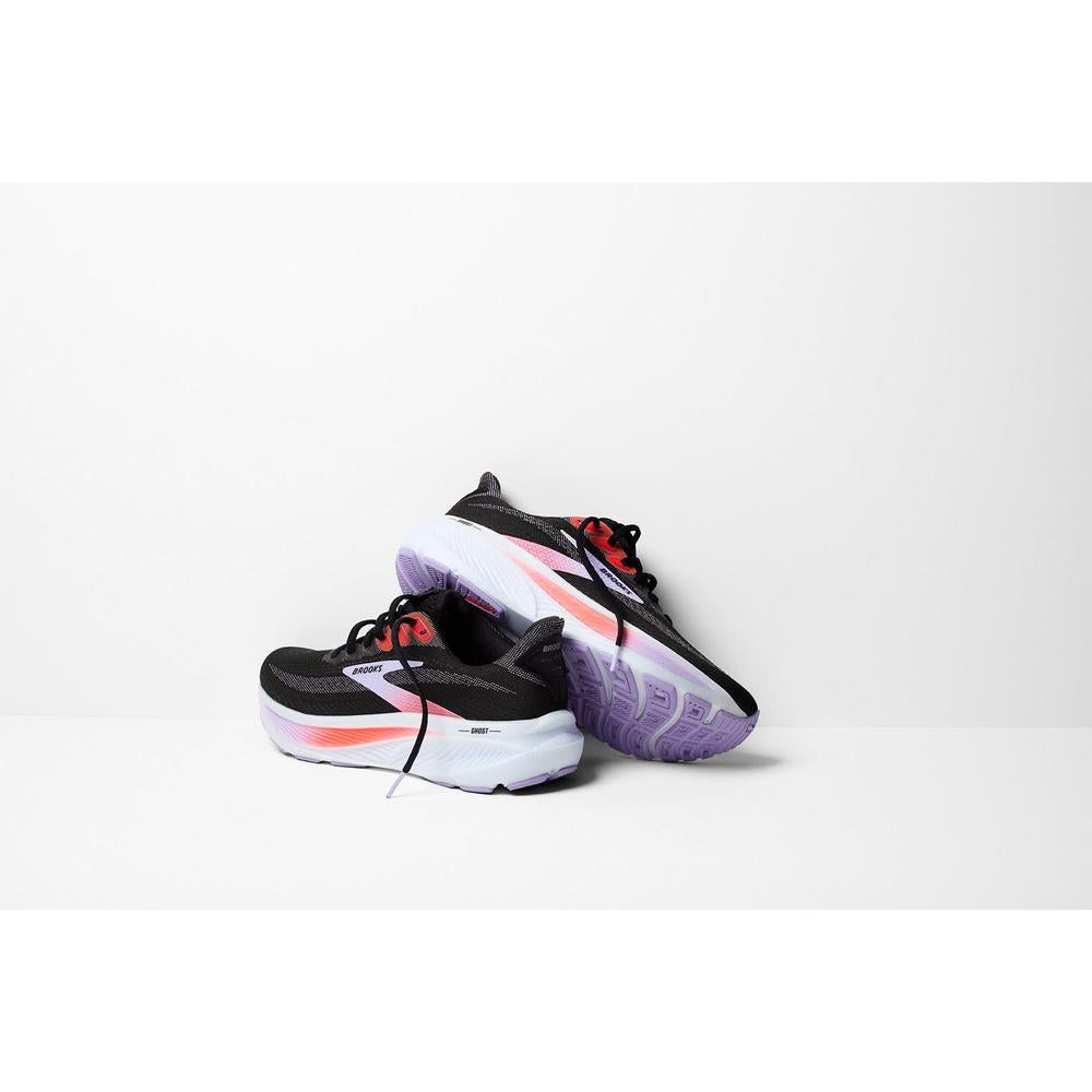 Brooks Ghost 17 | Black/Purple/Coral | Women's Running and Walking