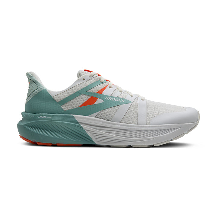 BROOKS W Ghost 17 - Blanc/Harbor Gray/Orange - 1204311B140