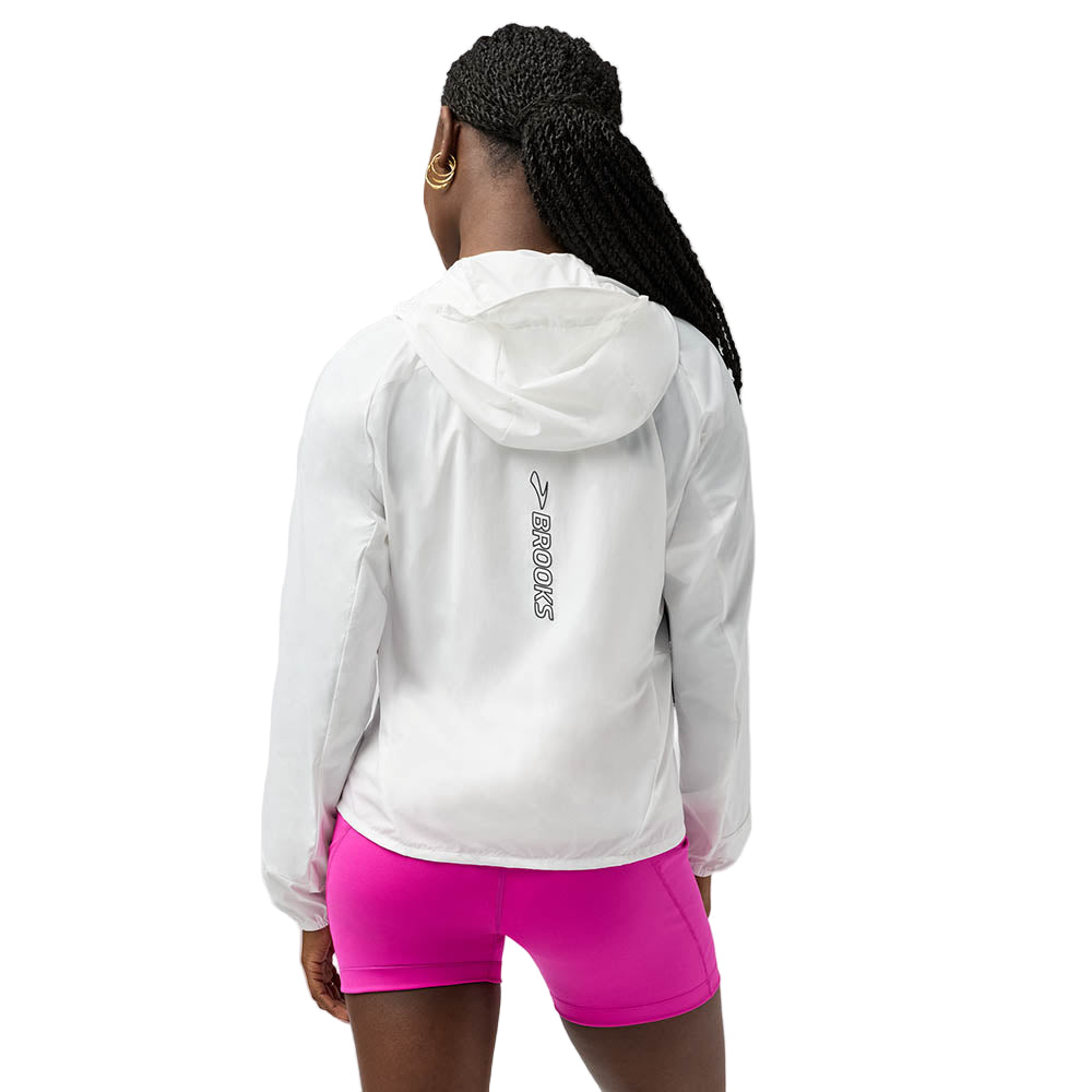 BROOKS Women's Canopy Packable Jacket White - 221732-100