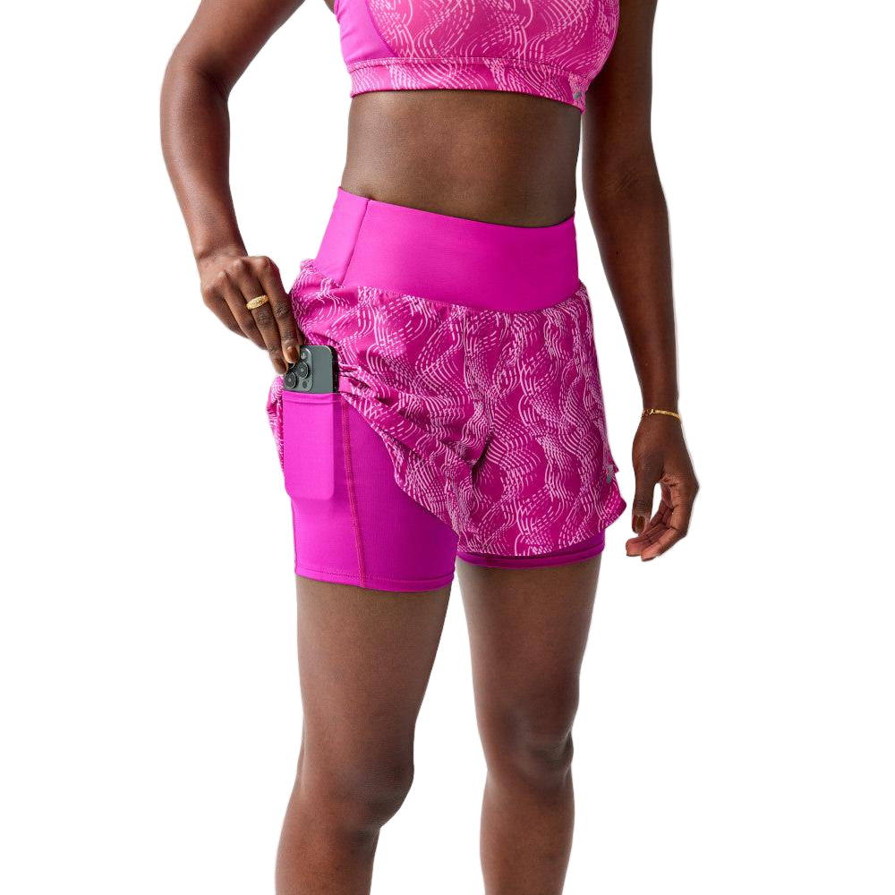 BROOKS Women's Chaser 5" 2-in-1 Short 2.0 Magenta Aqueous - 221706-599