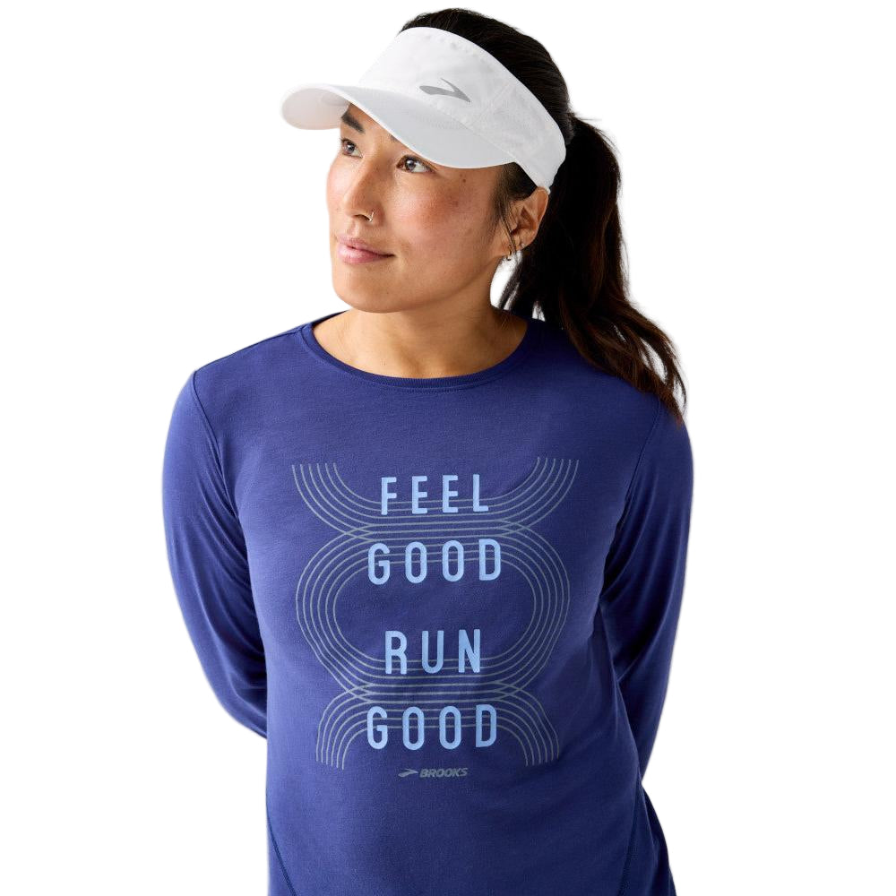 BROOKS Women's Distance Long Sleeve 3.0 Midnight/Run Good - 221668-431