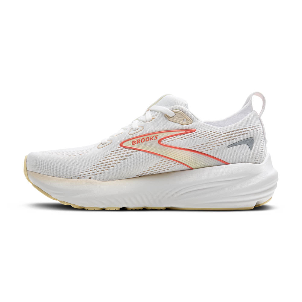 BROOKS Women's Glycerin 22 - White/Almond Peach/Hot Coral - 1204341B121